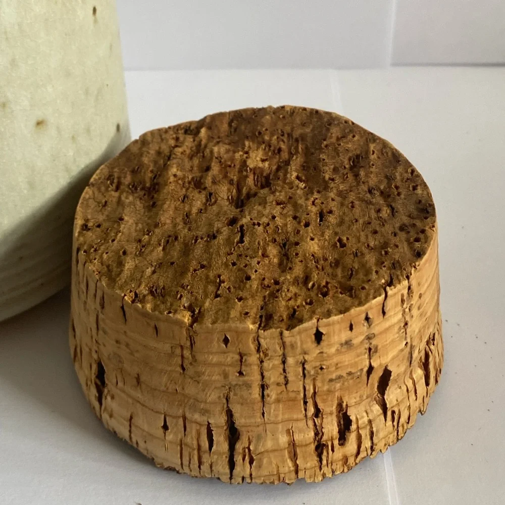 Hand Made 1987 Stoneware Pottery Container GRITS Сrock W/ Lid Signed Bob Huskins